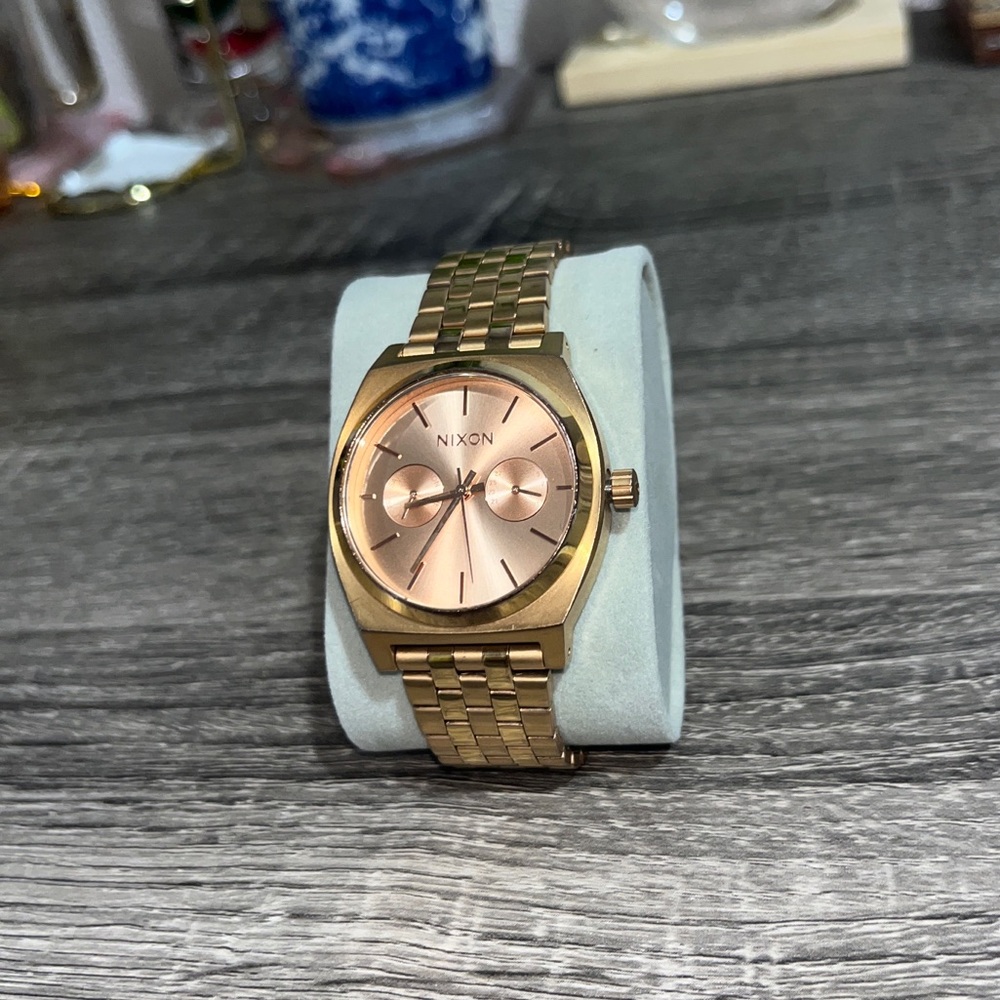 Nixon Time Teller Deluxe Watch - Rose Gold